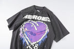 Hellstar Studios x Metro Boomin Purple Heart On Fire Graphic T-Shirt - Charcoal - product image 8