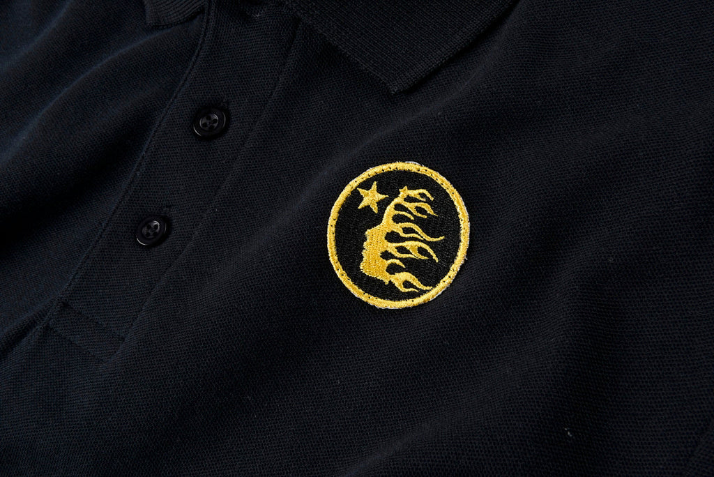 Hellstar Studios Embroidered Logo Cotton Polo Shirt - Black / Light Gray - product image 6