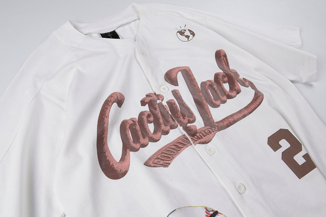 Travis Scott Cactus Jack Weekend Utah Baseball Jersey Shirt - Light Gray - product image 6
