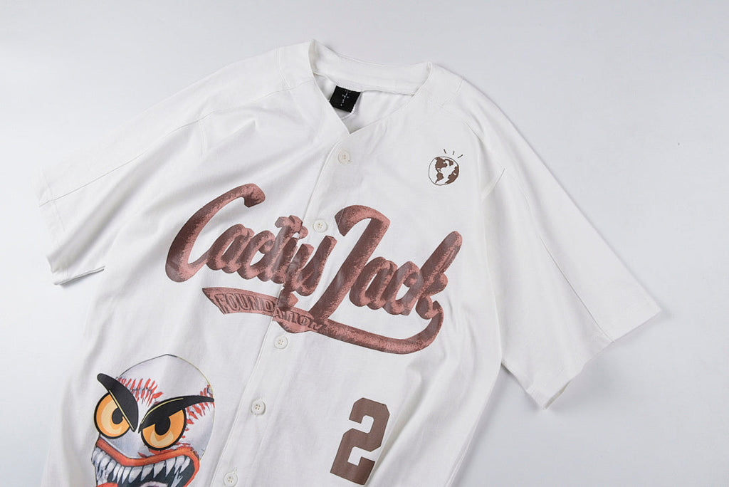 Travis Scott Cactus Jack Weekend Utah Baseball Jersey Shirt - Light Gray - product image 8