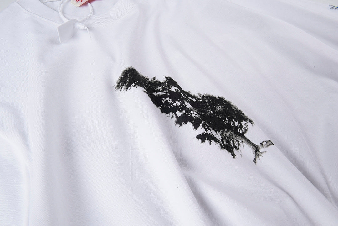 Kapital Kountry Hirata Kazuhiro Tree Print Crew Neck T-Shirt - Light Gray - product image 6