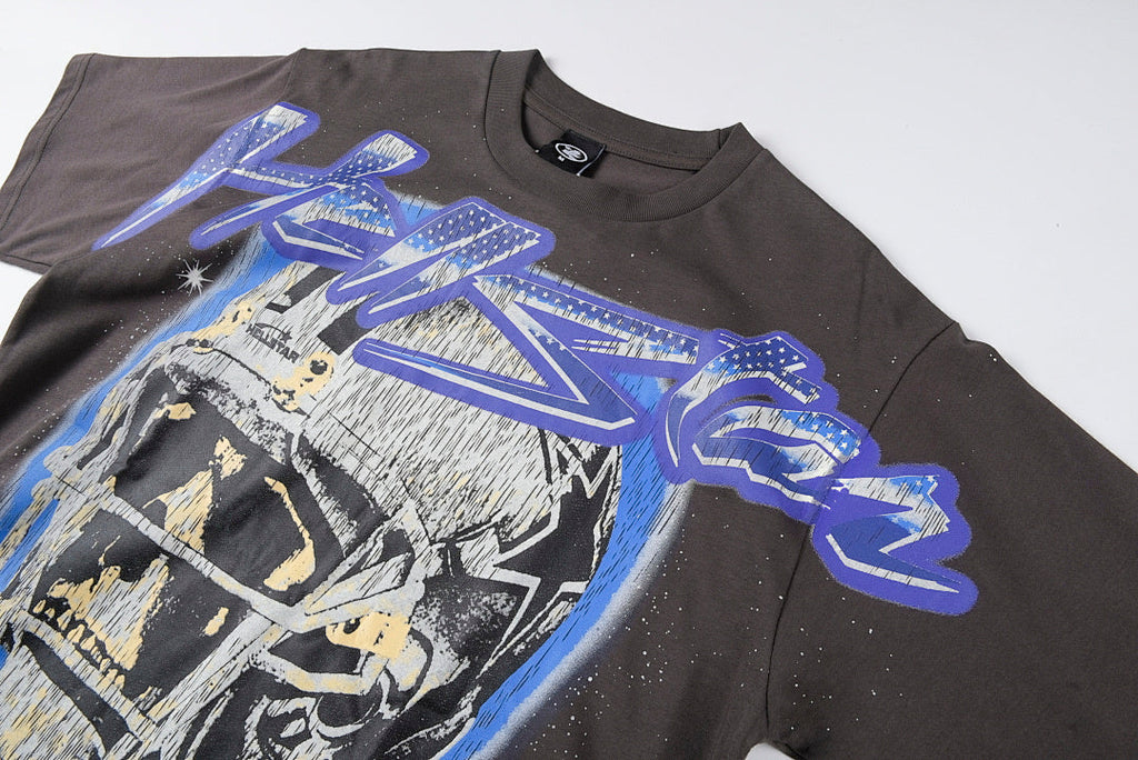 Hellstar Studios Skull Crack Graphic T-Shirt - Charcoal - product image 5