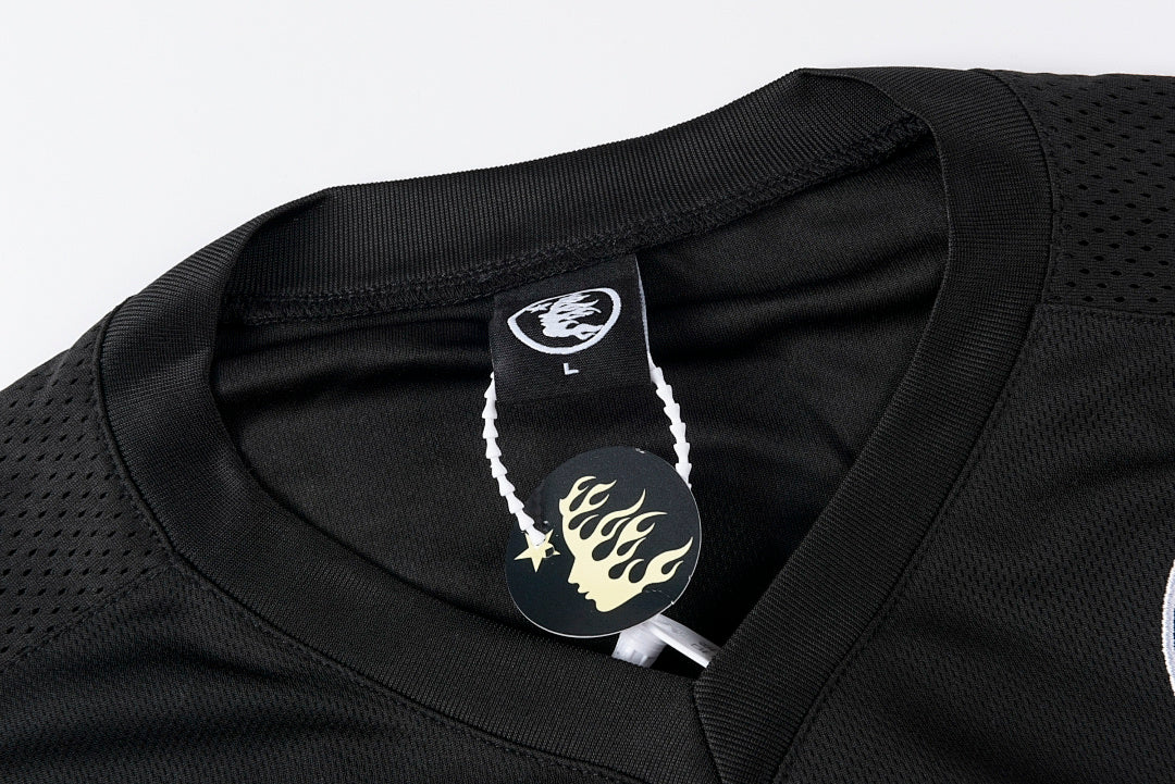 Hellstar Studios Jersey Mesh Panel Graphic T-Shirt - Black / Light Gray - product image 4
