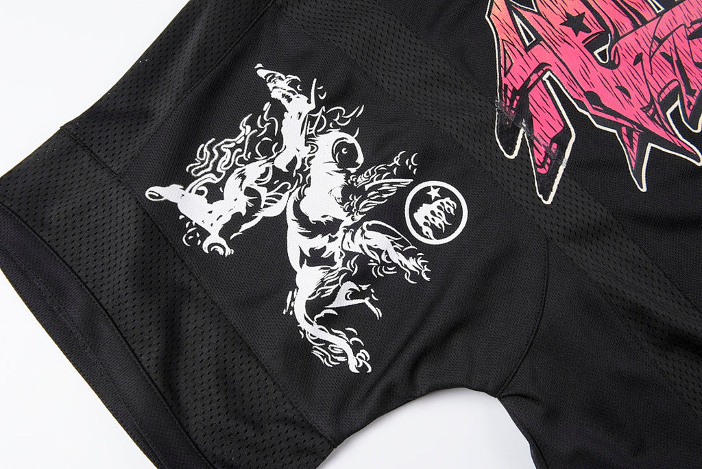 Hellstar Studios Jersey Mesh Panel Graphic T-Shirt - Black / Light Gray - product image 5