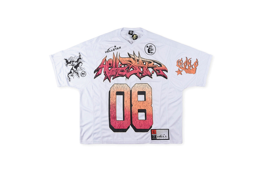 Hellstar Studios Jersey Mesh Panel Graphic T-Shirt - Black / Light Gray - product image 1