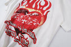 Hellstar Studios Lovers Flaming Heart Graphic T-Shirt - Light Gray - product image 9