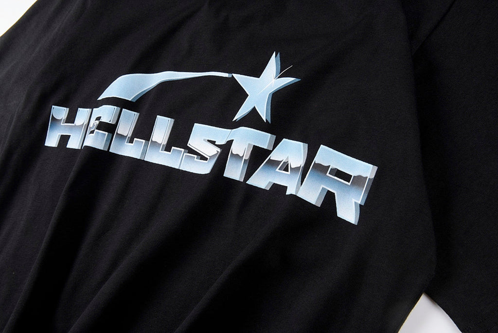 Hellstar Studios Metal Stainless Steel Logo Graphic T-Shirt - Black / Light Gray - product image 5