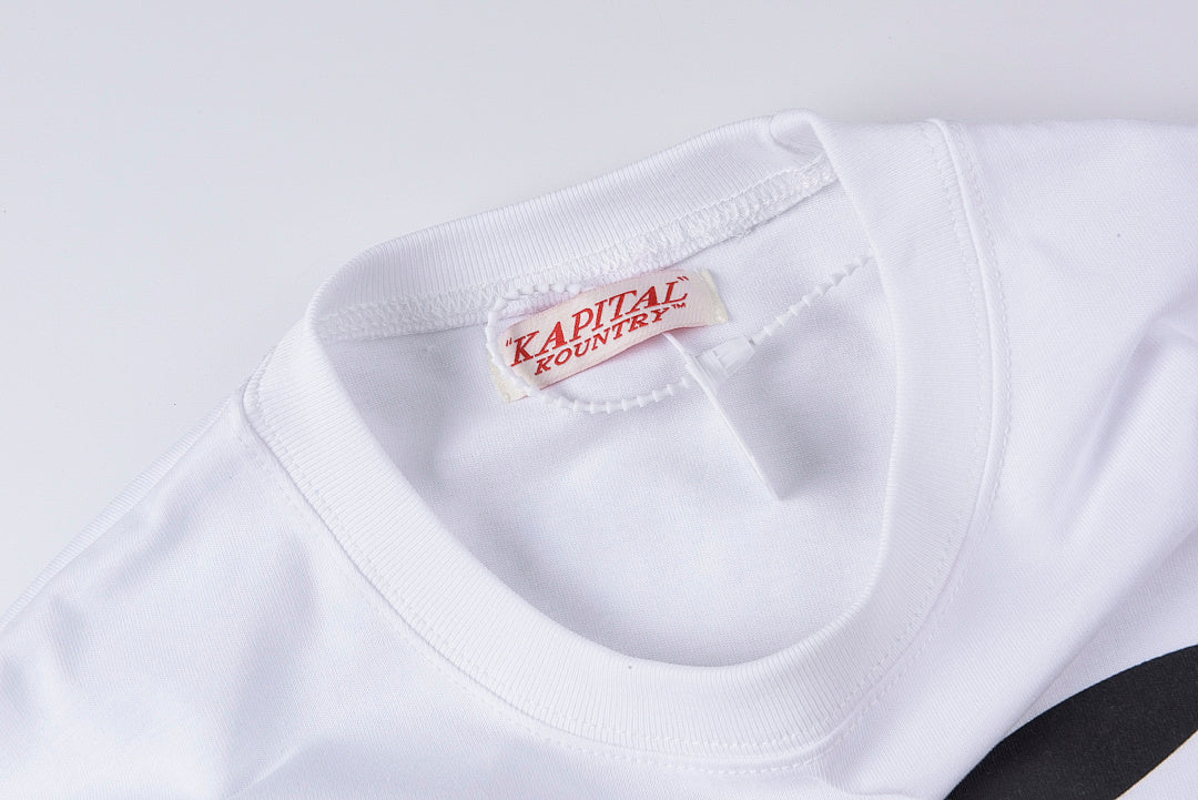 Kapital Rabbit Head Smiley Graphic T-Shirt - White - product image 5