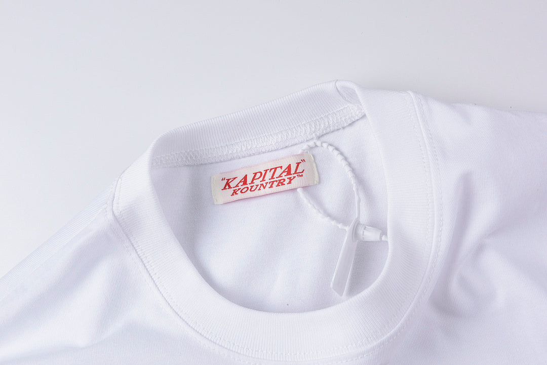 Kapital Cat Graphic Cotton T-Shirt - White - product image 5