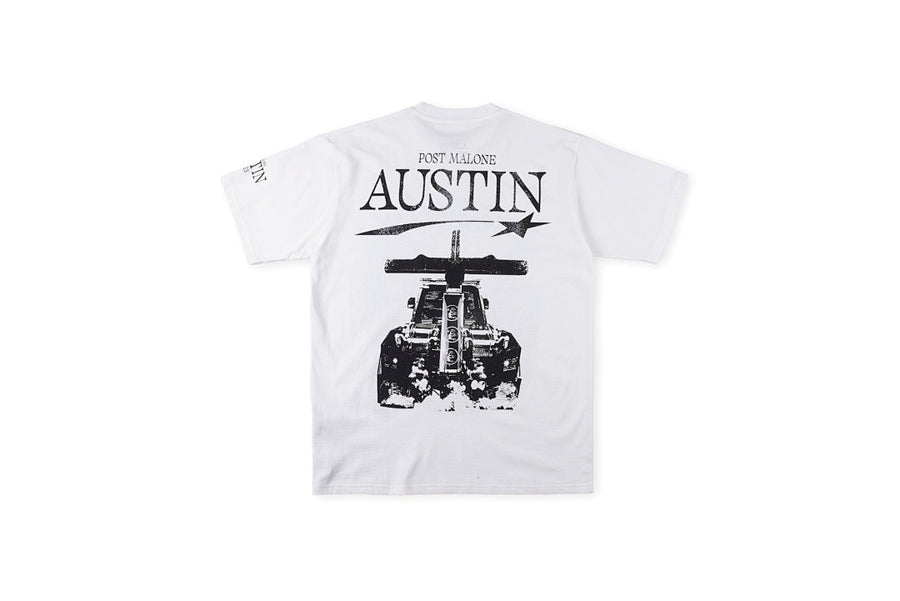 Post Malone Austin Car Graphic T-Shirt - Light Gray