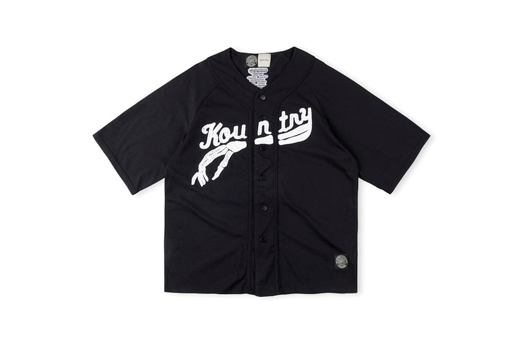 Kapital Kountry Bone Embroidered Baseball Shirt - Navy Black - product image 4