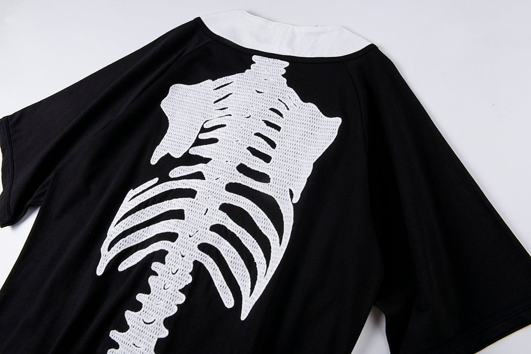 Kapital Kountry Bone Embroidered Baseball Shirt - Navy Black - product image 12