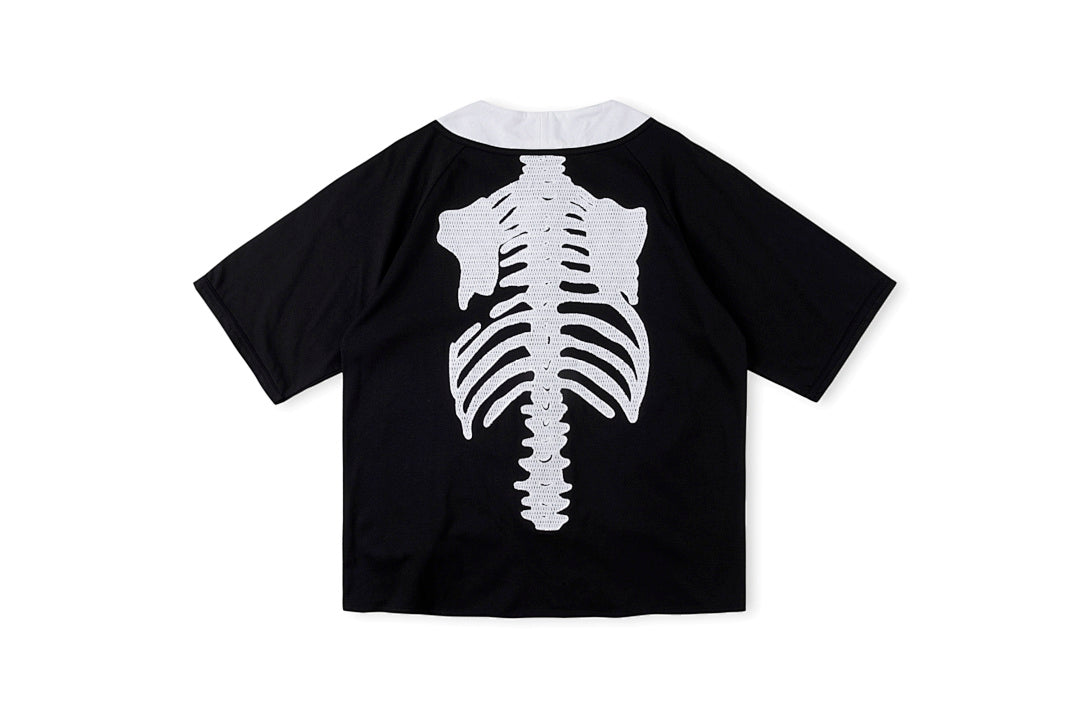 Kapital Kountry Bone Embroidered Baseball Shirt - Navy Black - product image 2