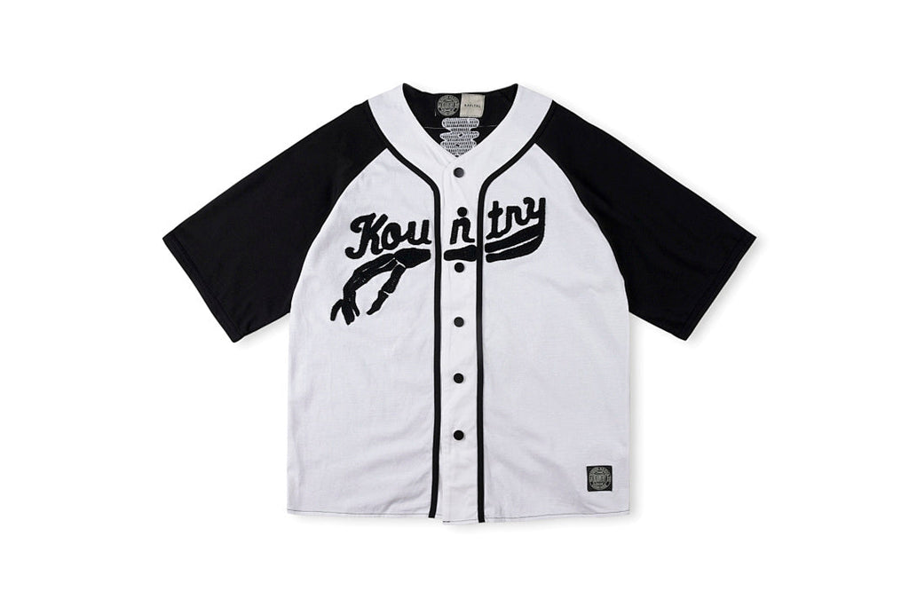 Kapital Kountry Bone Embroidered Baseball Shirt - Navy Black - product image 1