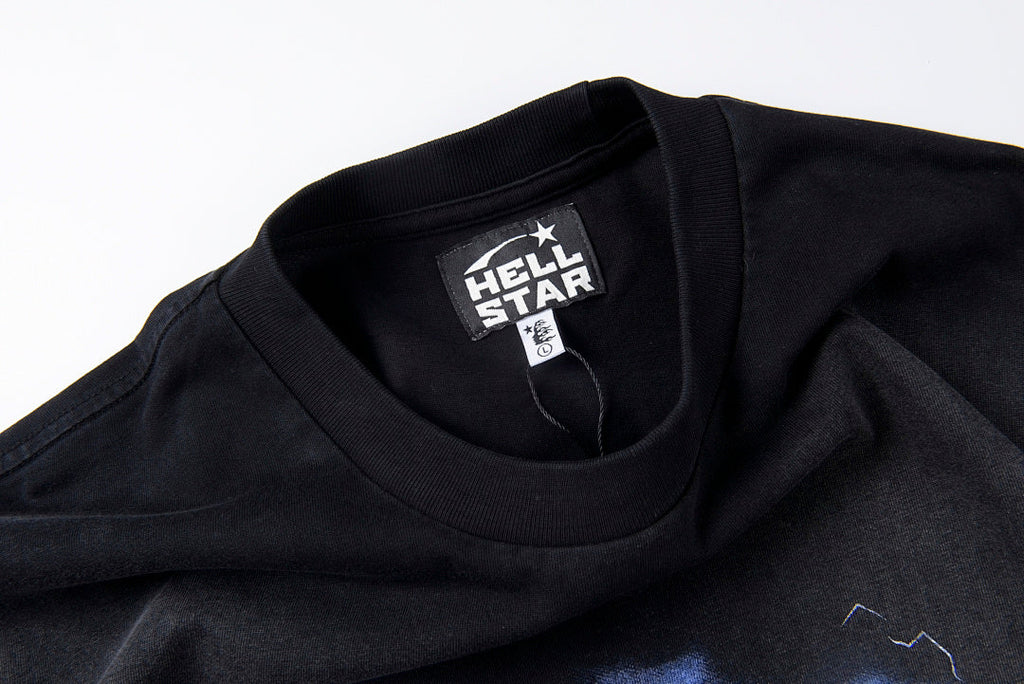 Hellstar Studios Brain Helmet Washed Graphic T-Shirt - Black - product image 5