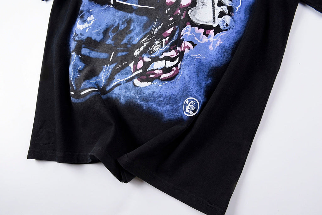 Hellstar Studios Brain Helmet Washed Graphic T-Shirt - Black - product image 7