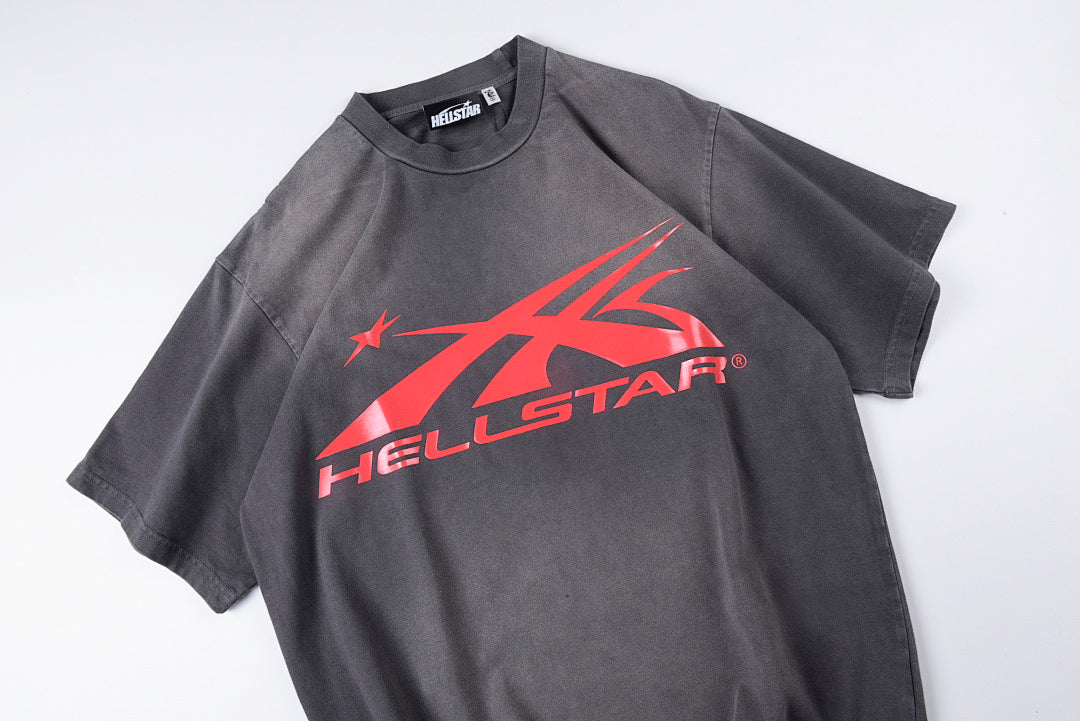Hellstar Studios Big Logo Washed Graphic T-Shirt - Gray Charcoal - product image 57