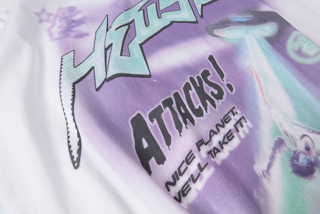 Hellstar Studios Attacks Alien Graphic T-Shirt - Light Gray - product image 9