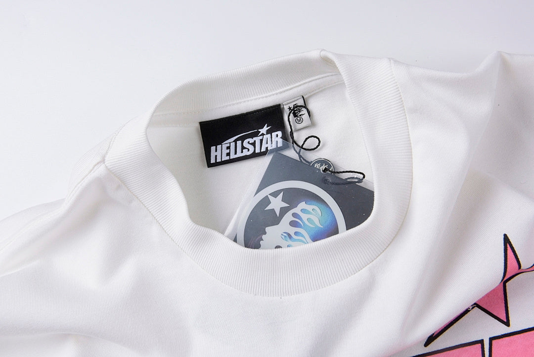 Hellstar Studios Half Face Graphic T-Shirt - Light Gray - product image 5