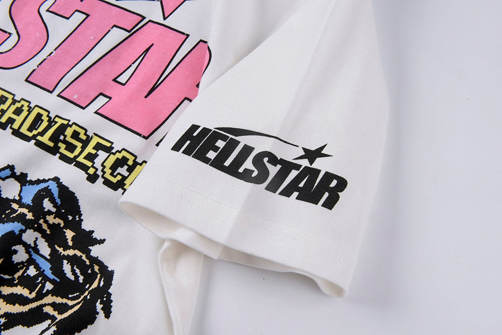 Hellstar Studios Half Face Graphic T-Shirt - Light Gray - product image 6