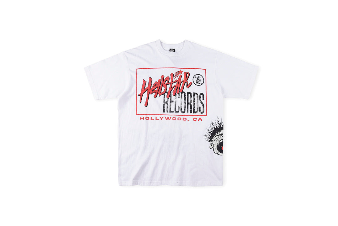 Hellstar Studios Records Box Logo T-Shirt - Light Gray - product image 1