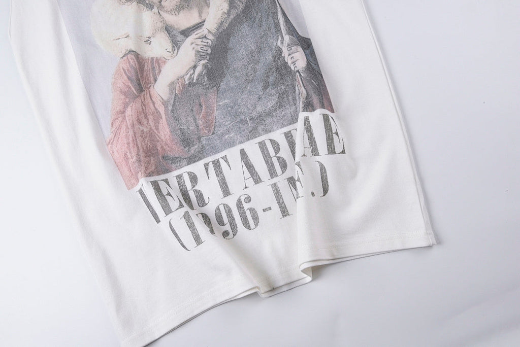 Vertabrae Shepherd Portrait Graphic Tank Top T-Shirt - Light Gray - product image 7