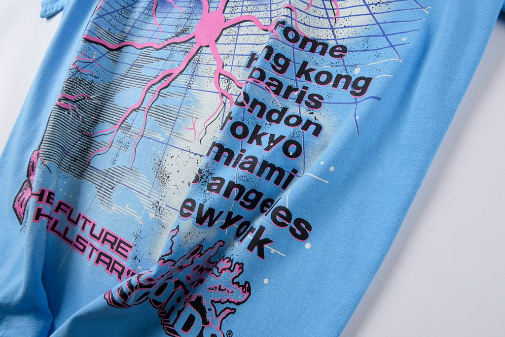 Hellstar Studios Neuron Tour Graphic T-Shirt - Light Blue - product image 8