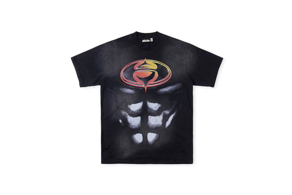 Hellstar Studios Superhero Vintage Washed Graphic T-Shirt - Black - product image 1