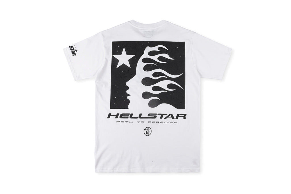 Hellstar Studios Path to Paradise White Graphic T-Shirt - Light Gray - product image 2