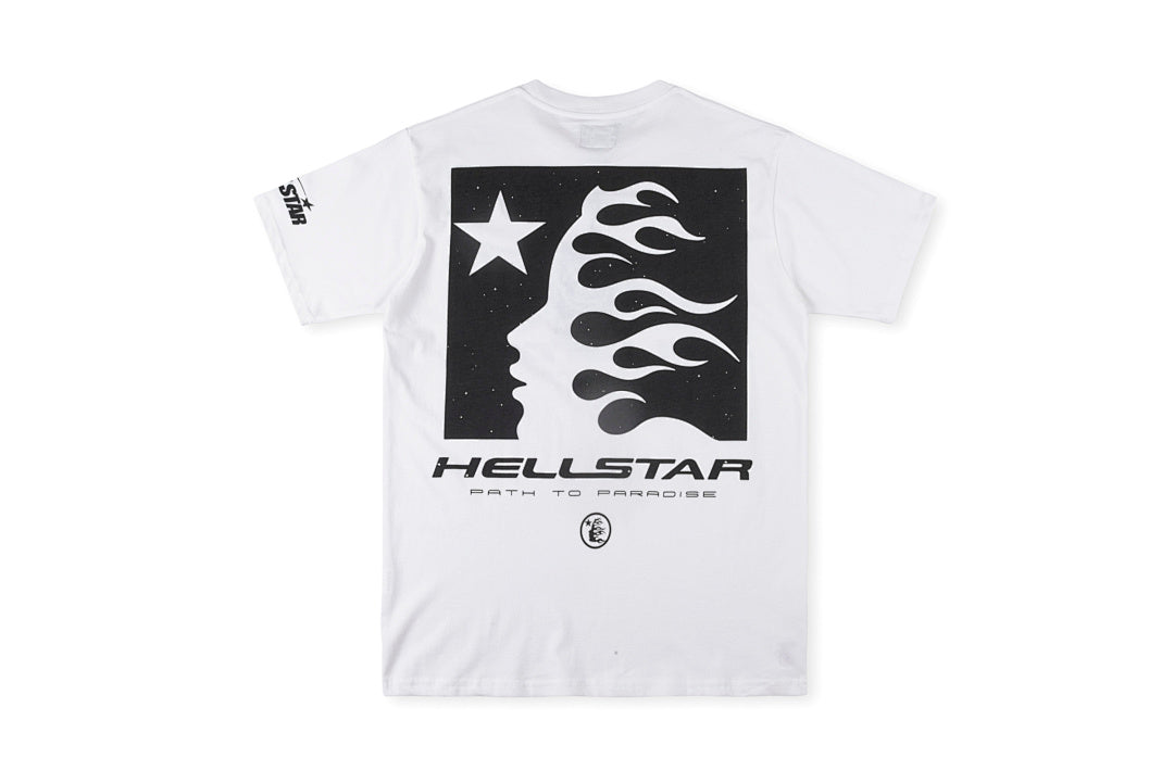 Hellstar Studios Path to Paradise White Graphic T-Shirt - Light Gray - product image 2
