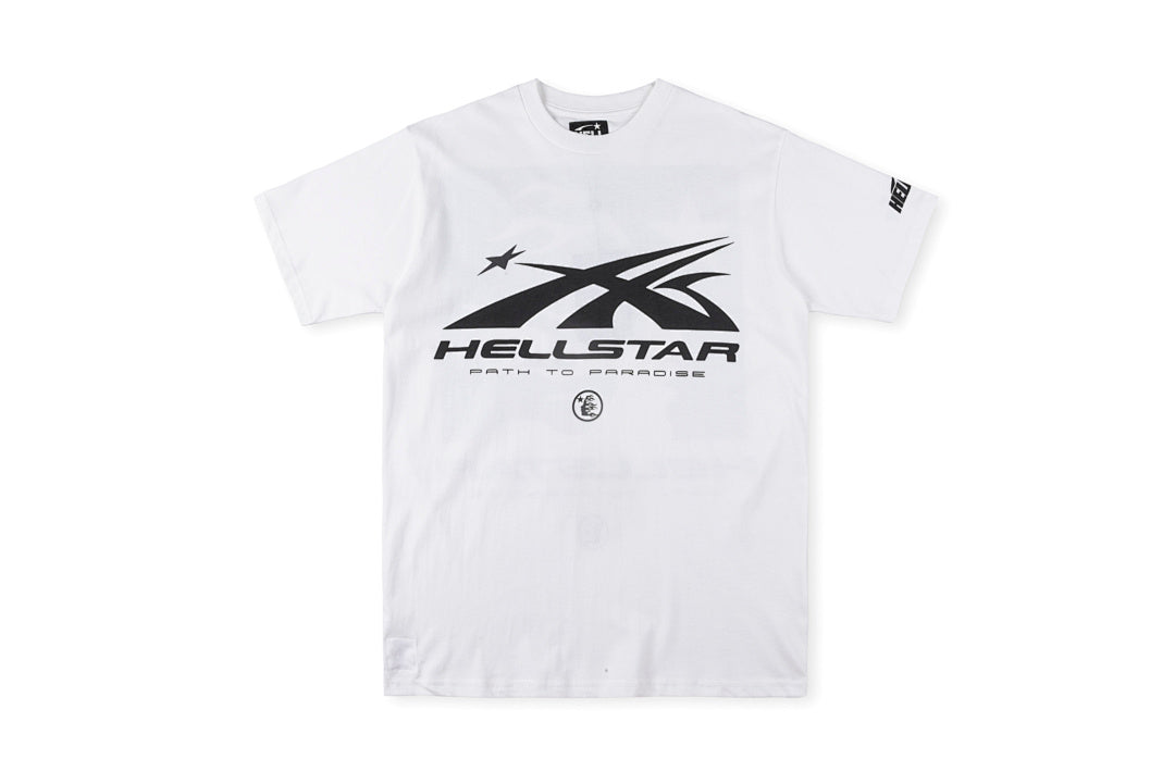 Hellstar Studios Path to Paradise White Graphic T-Shirt - Light Gray - product image 1