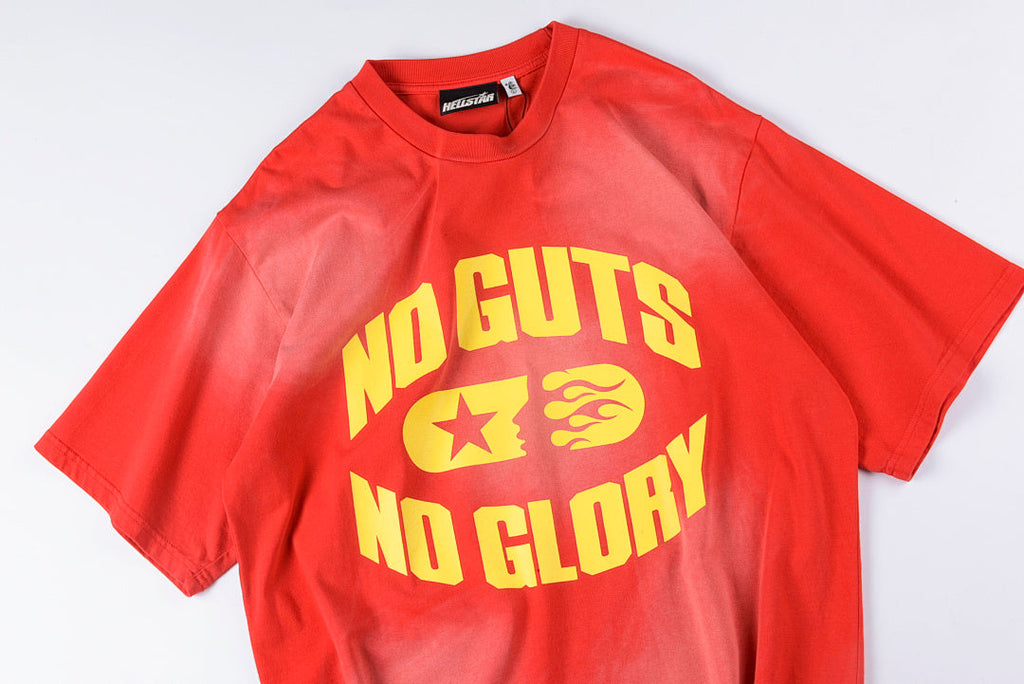 Hellstar No Guts No Glory Red Washed Graphic T-Shirt - product image 10