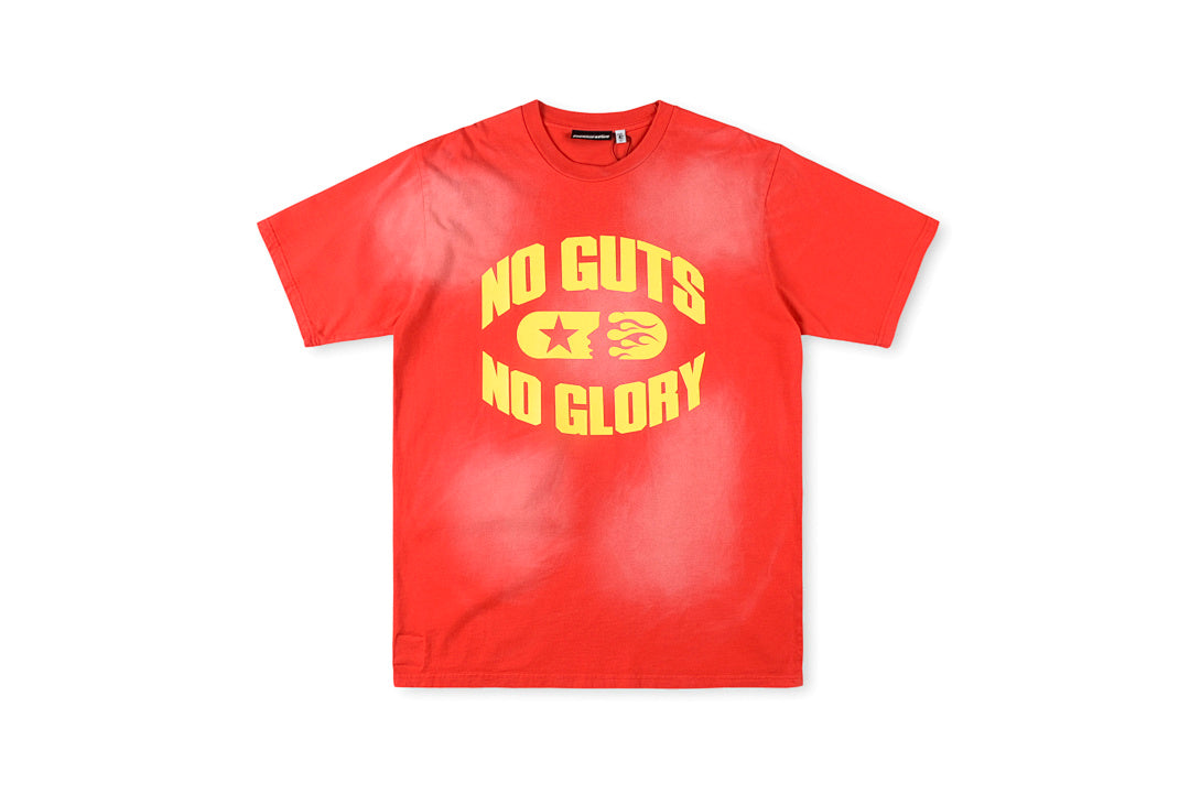 Hellstar No Guts No Glory Red Washed Graphic T-Shirt - product image 1
