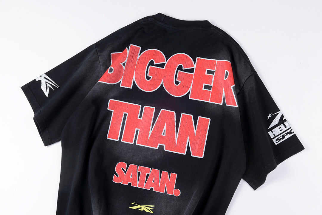 Hellstar Studios Knock Out Bigger Than Satan Graphic T-Shirt - Black - product image 12