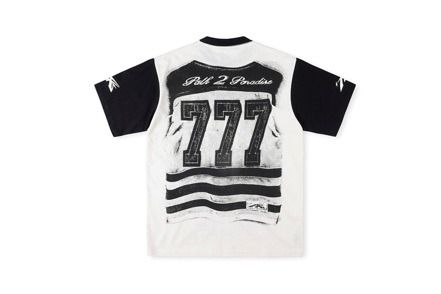 Hellstar Studios 777 Path to Paradise Graphic T-Shirt - Light Gray