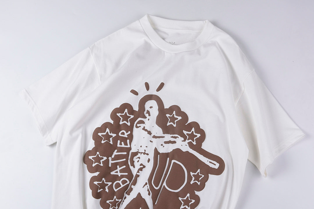 Travis Scott Cactus Jack Puff Print Graphic T-Shirt - Light Gray - product image 7
