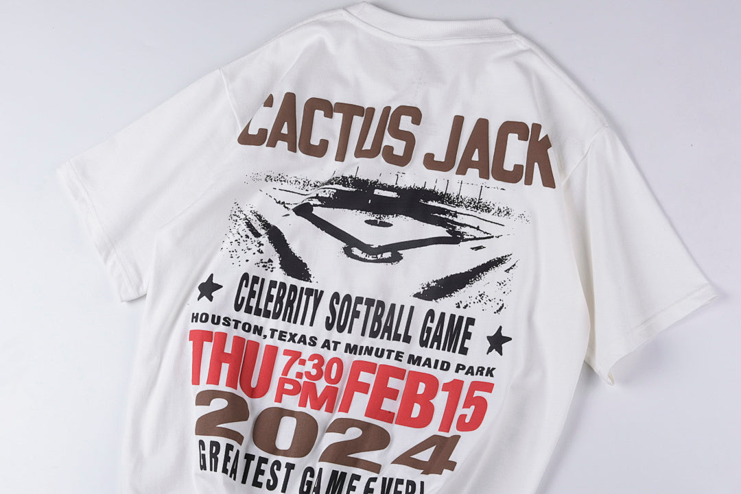 Travis Scott Cactus Jack Puff Print Graphic T-Shirt - Light Gray - product image 10