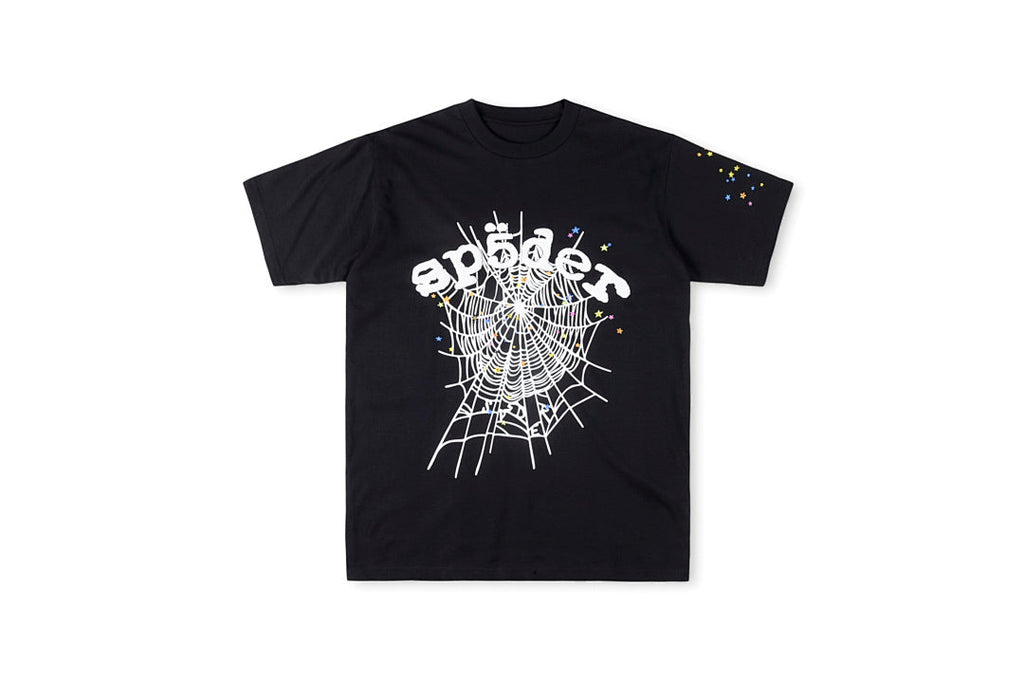 Sp5der 555555 Arach NY Phobia Web Graphic T-Shirt - Black - product image 1