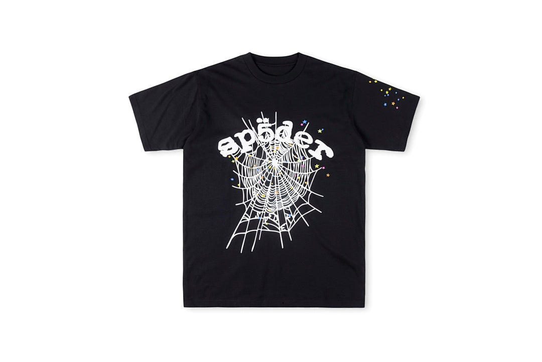 Sp5der 555555 Arach NY Phobia Web Graphic T-Shirt - Black - product image 1
