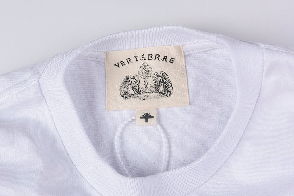 Vertabre Push Rose Sanskrit Graphic Vintage T-Shirt - White - product image 4