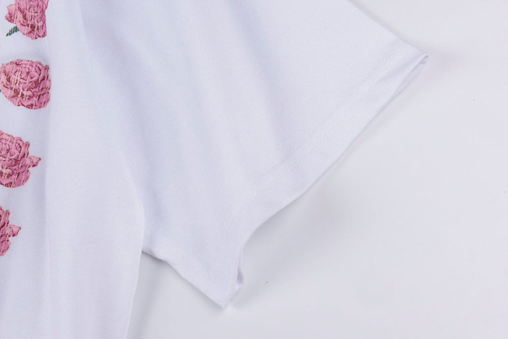 Vertabre Push Rose Sanskrit Graphic Vintage T-Shirt - White - product image 5