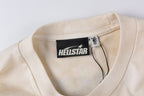 Hellstar Studios War Ready Skull Helmet Tie-Dye T-Shirt - Light Gray Cream - product image 5
