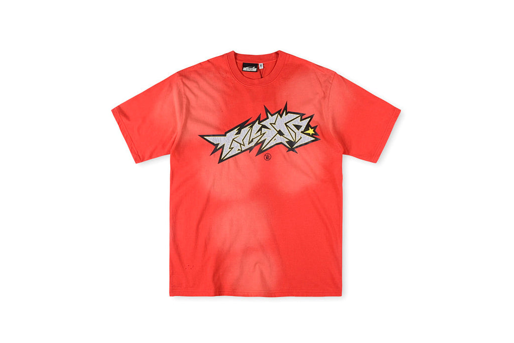 Hellstar Studios Slime Cracked Logo Red Cotton T-Shirt - product image 1