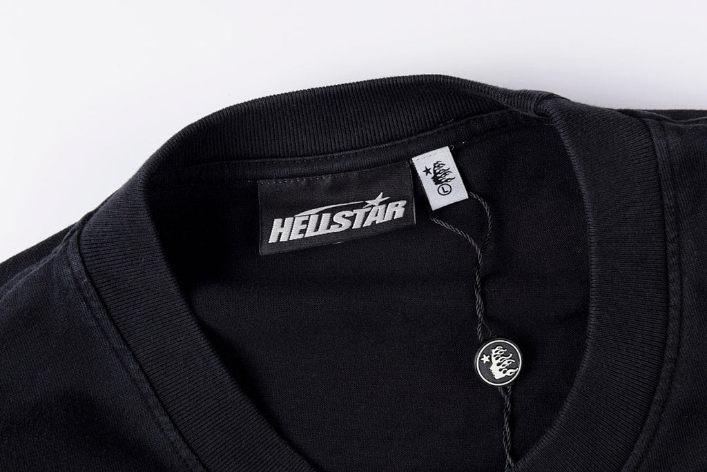 Hellstar Studios Dog Head Chain Link Washed Black T-Shirt - product image 5