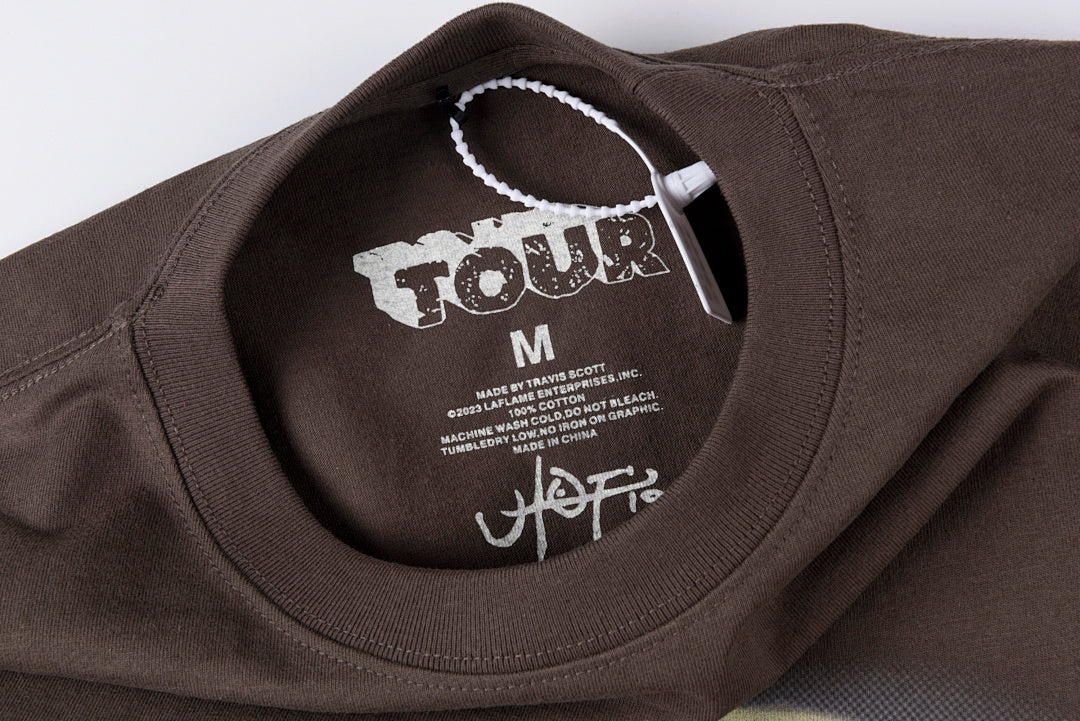 Travis Scott Cactus Jack Utopia Eye Graphic T-Shirt - Yellow Burgundy - product image 4