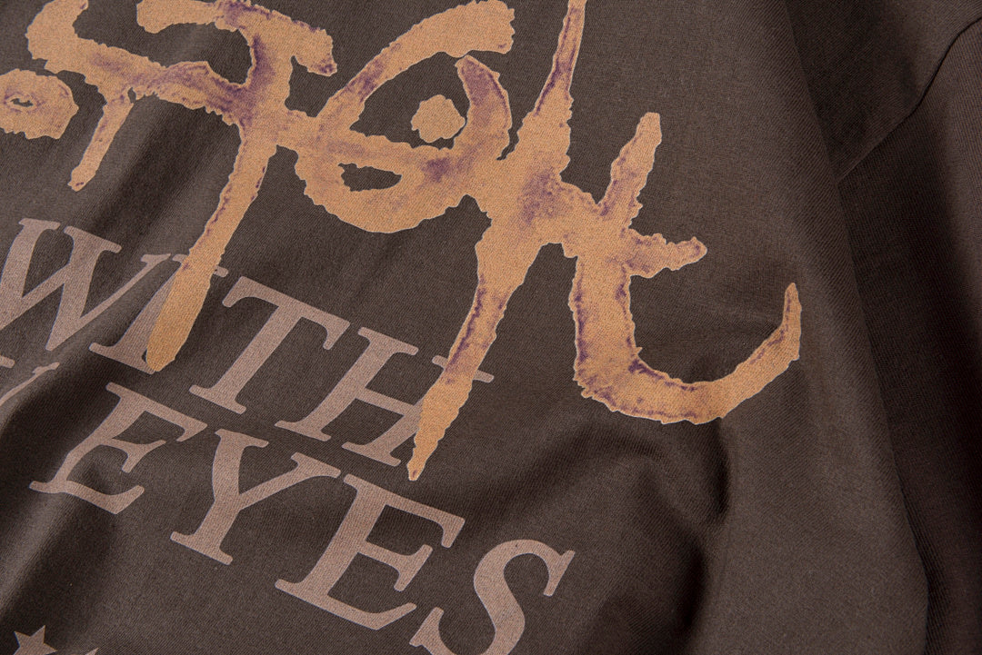 Travis Scott Cactus Jack Utopia Eye Graphic T-Shirt - Yellow Burgundy - product image 9