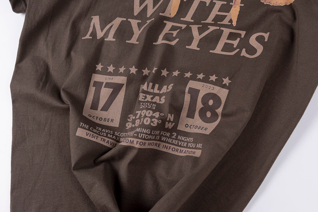 Travis Scott Cactus Jack Utopia Eye Graphic T-Shirt - Yellow Burgundy - product image 10