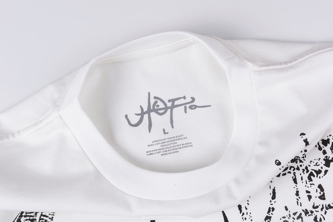 Travis Scott Cactus Jack Utopia Face Graphic T-Shirt - Light Gray - product image 4