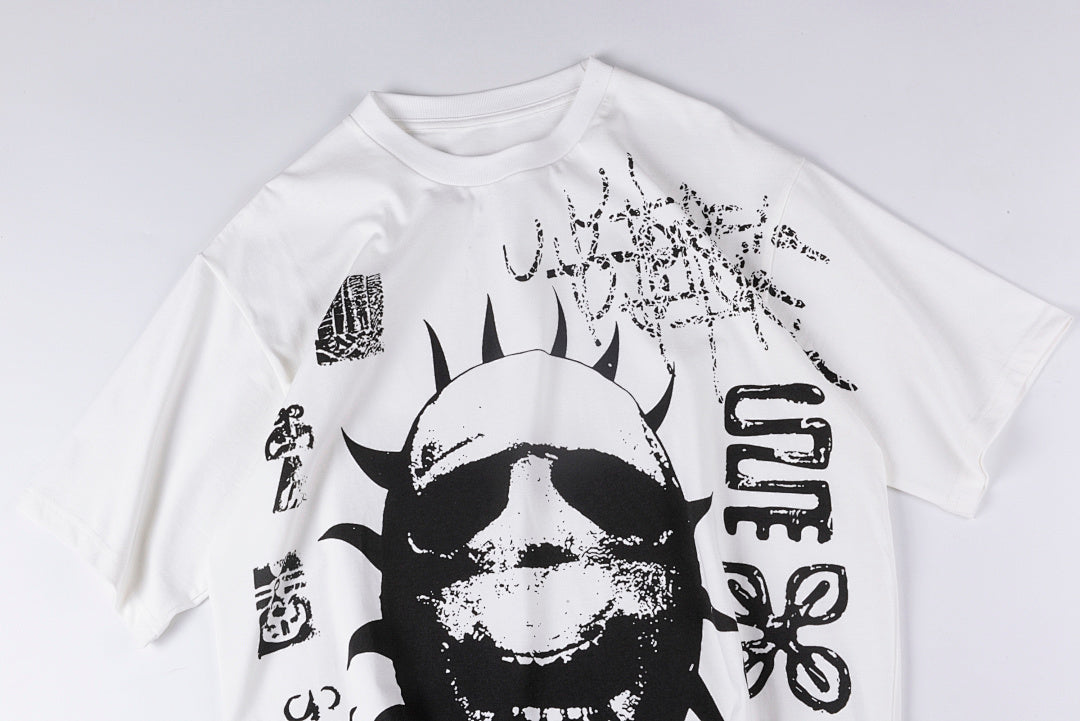 Travis Scott Cactus Jack Utopia Face Graphic T-Shirt - Light Gray - product image 9
