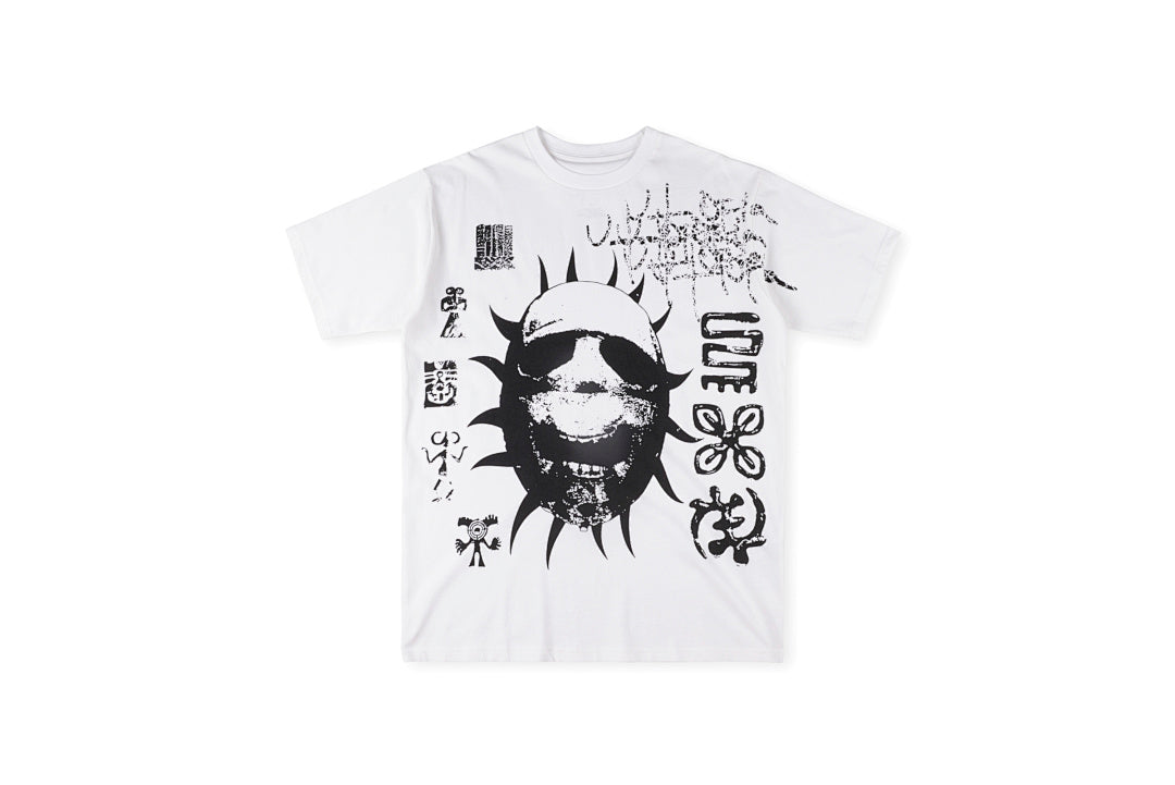 Travis Scott Cactus Jack Utopia Face Graphic T-Shirt - Light Gray - product image 2